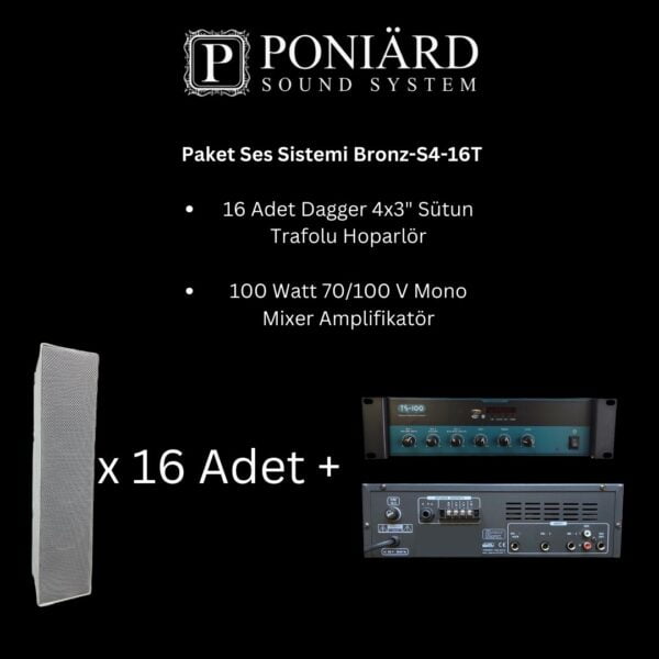 Dagger Paket Ses Sistemi Bronz-S4-16T