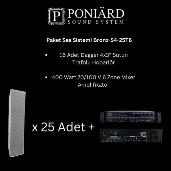 Dagger Paket Ses Sistemi Bronz-S4-25T6