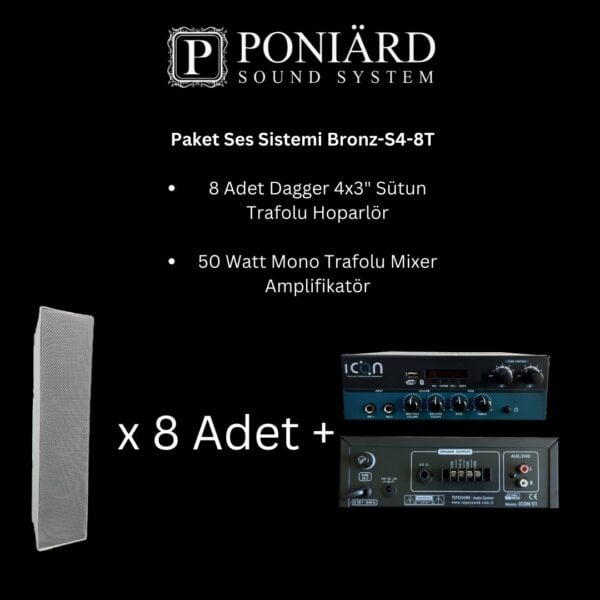 Dagger Paket Ses Sistemi Bronz-S4-8T